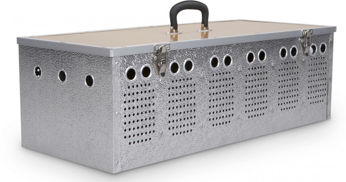 Witwerkorb aus Aluminium für 2 Tauben