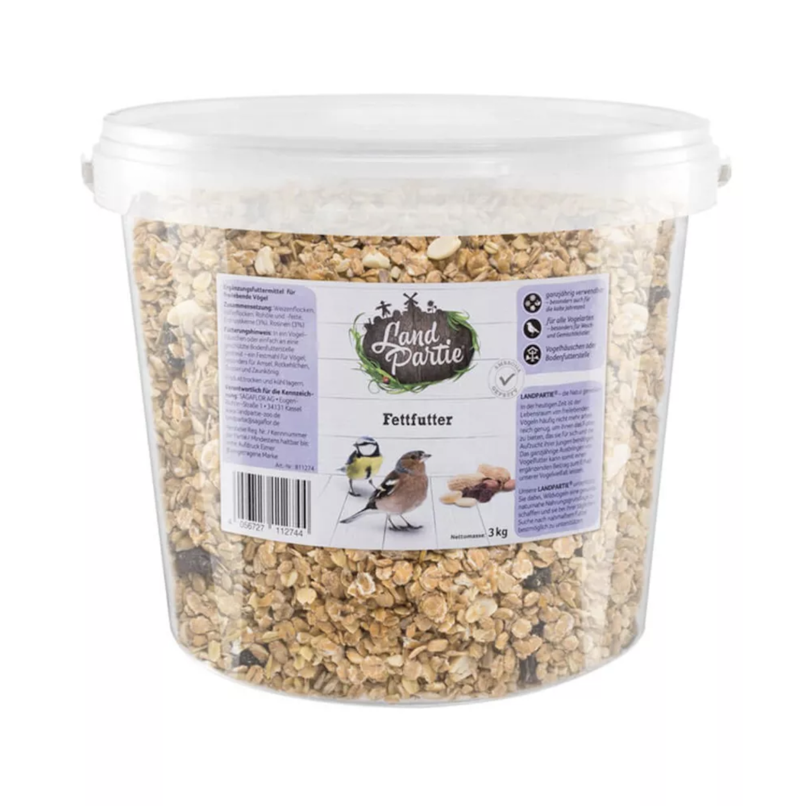 LandPartie 5L (3kg) Eimer Fettfutter