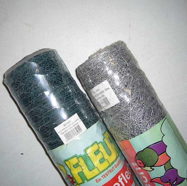 Drahtgeflecht, verzinkt, grob, 10 Mtr.-Rolle