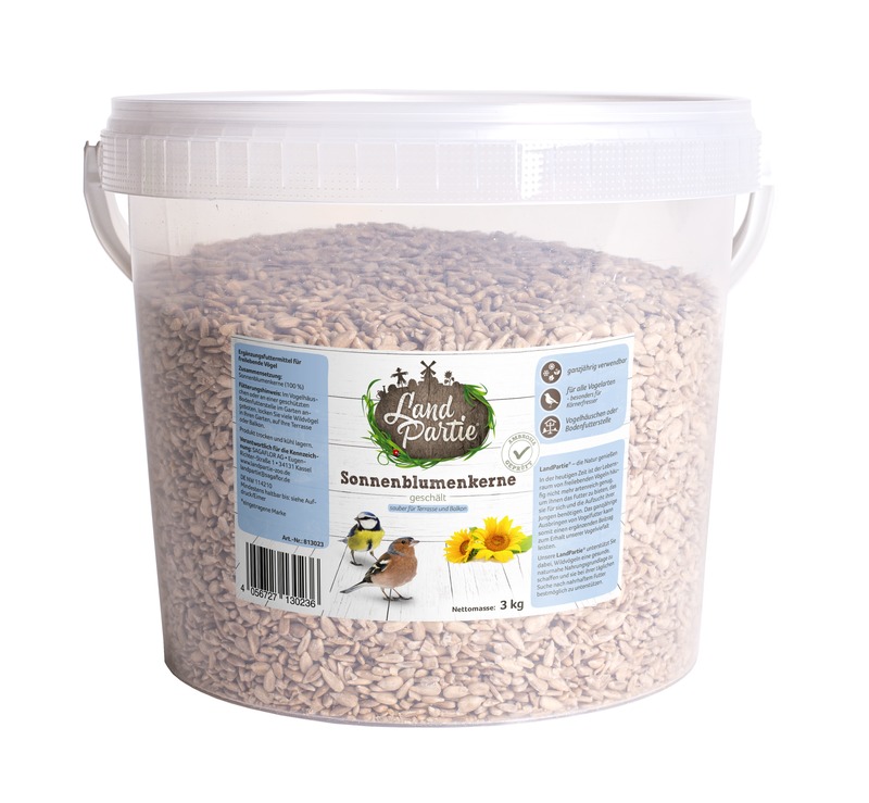  LandPartie 3kg Sonnenblumenkerne geschält Eimer 