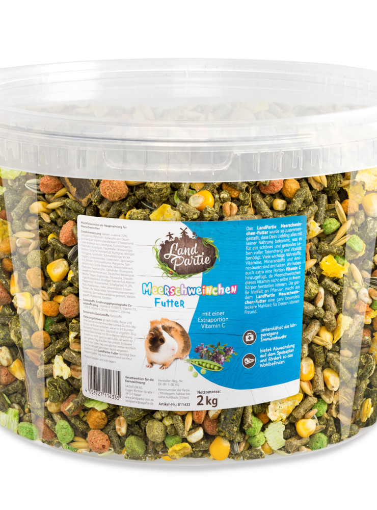 LandPartie 2kg Meerschweinchen Eimer 4,2L